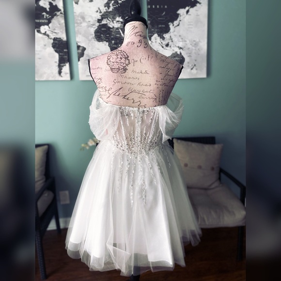 David's Bridal Dresses & Skirts - Short wedding dress, reception, engagement photo or bachelorette dress